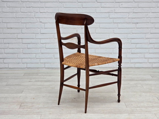 Image 1 of Anni '70, design italiano di Fratelli Levaggi, 2 poltrone, modello "Campanino", legno di ciliegio.