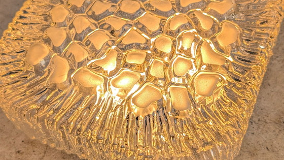 Plafonaire IJsglas 70's, Plafondlampen, Metaal, Zilver (foto 4 van 8)