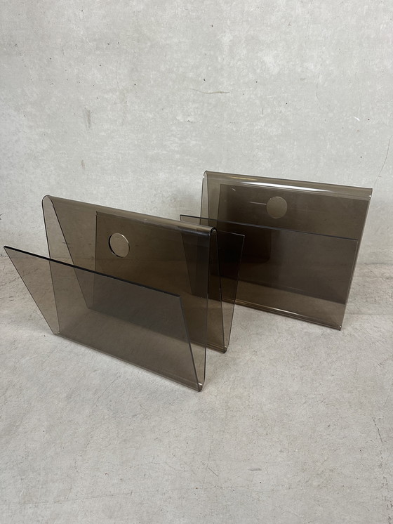 Image 1 of Vintage newspaper/magazine holder - plexiglass