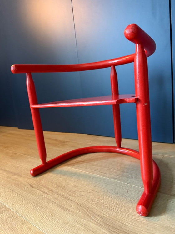 Vintage IKEA “Anna” Chair 1963. Karin Mobring, Side chairs, Wood, Red (photo 5 of 5)
