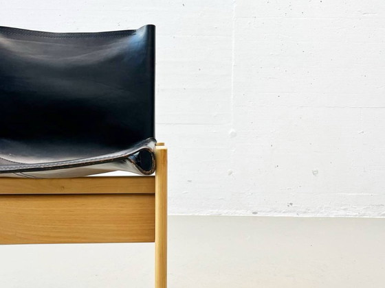 Image 1 of Set: 6 Stühle Modell Monk und Tisch von Afra und Tobia Scarpa für Molteni, 1973