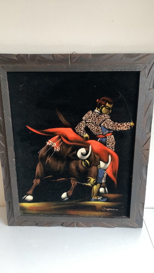 Vintage Black Velvet painting