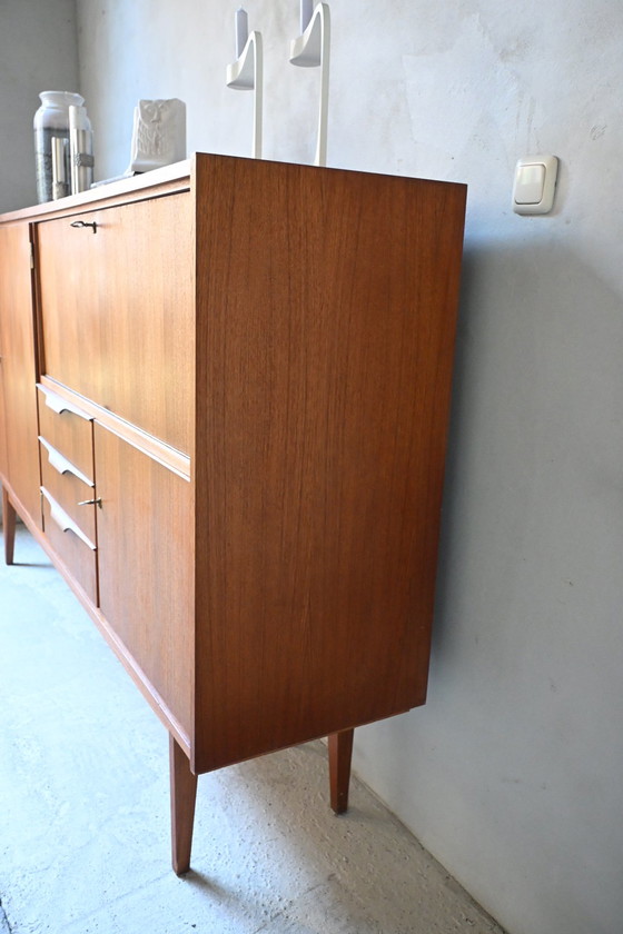 Credenza/mobile alto in teak vintage, design danese anni '60 – Credenze alte, Wood (photo 5 of 15)