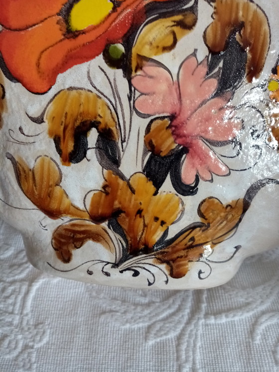 Image 1 of Jarrón decorativo de cerámica italiana de Elio Schiavon, años 70 (31 cm)