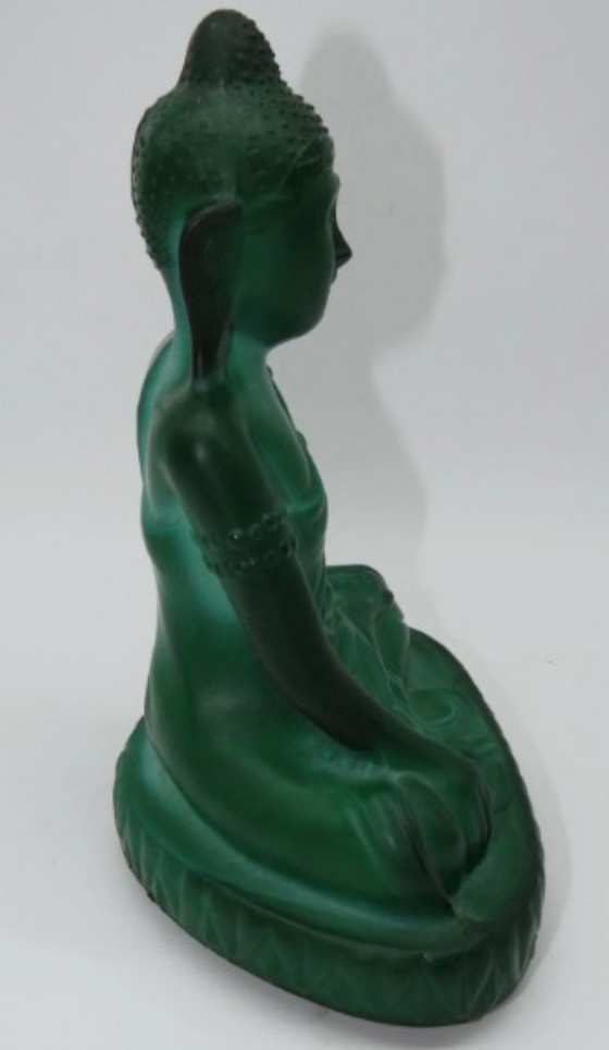 Bouddha en verre de malachite – Sculptures (photo 3 of 5)
