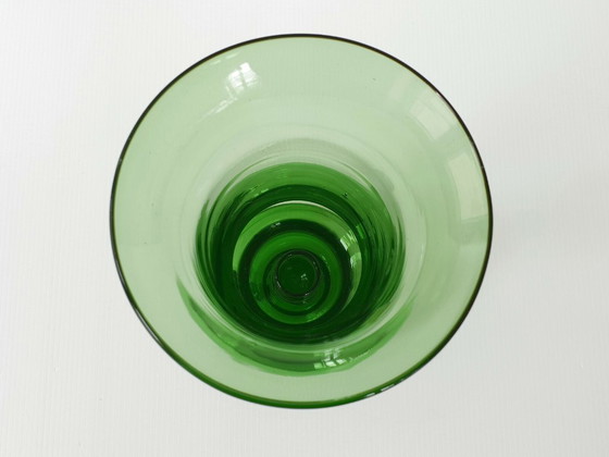 Image 1 of SUPERB VINTAGE ITALIAN GLASS CANDLE HOLDER VASE 1960s 1970s 60s 70s 1960s 1970s