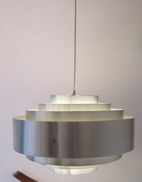 Image 1 of Lampe suspendue Linea Verdace en acier inoxydable.