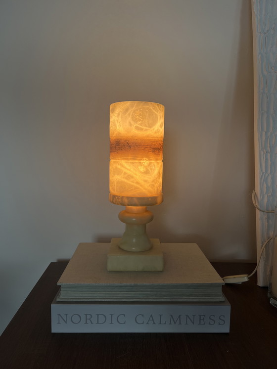 Image 1 of Marble table lamp vintage