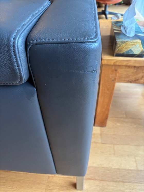 Image 1 of De Sede 3-Sitzer-Sofa, grau DS-0040/03 mit passendem Hocker DS-0040/05