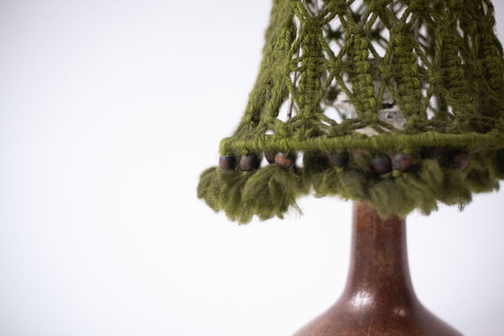 Image 1 of Vintage macramé table lamp