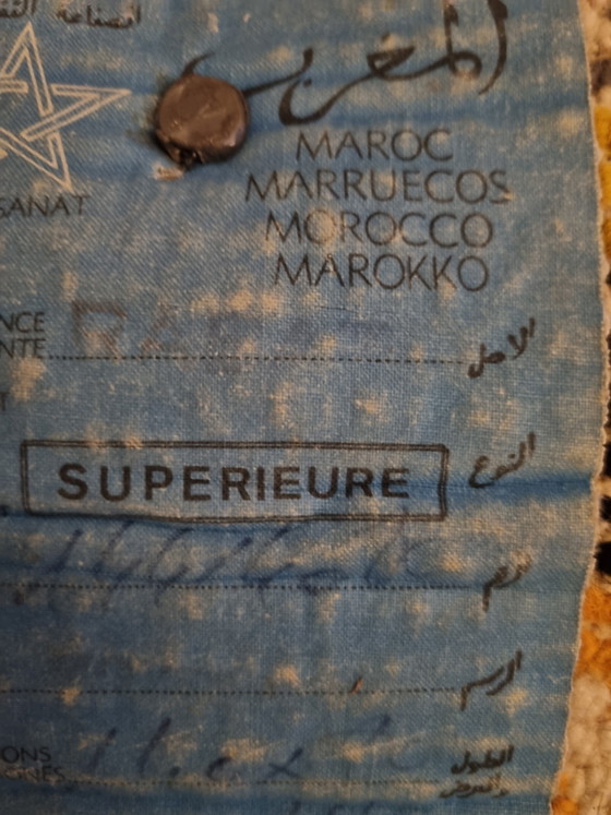 Image 1 of Tappeto berbero marocchino vintage, annodato a mano, circa 84x142 cm, colorato.