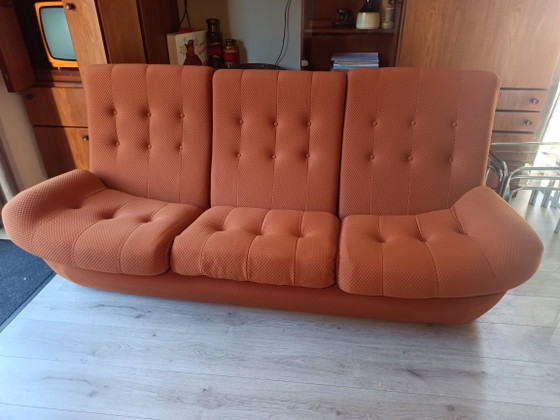 Image 1 of Jitona Atlantis 3-seater designer sofa in orange – very good condition