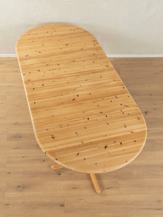 Image 1 of 70er Jahre Massiv-Esstisch, ausziehbar