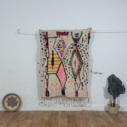 Bunter marokkanischer Berberteppich | 140 × 105 cm