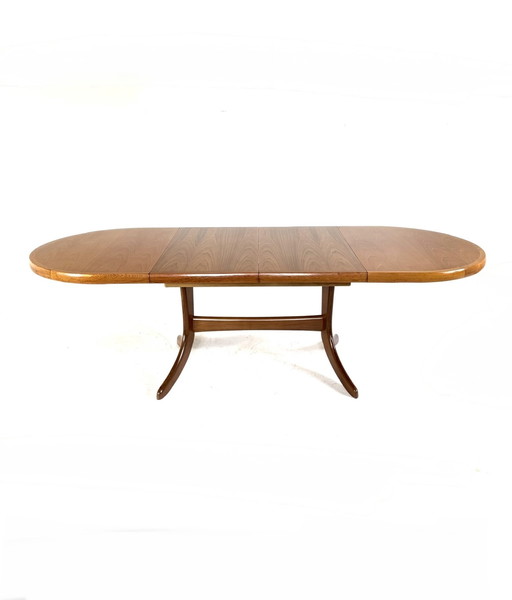 Tavolo da pranzo allungabile vintage danese in teak anni '60