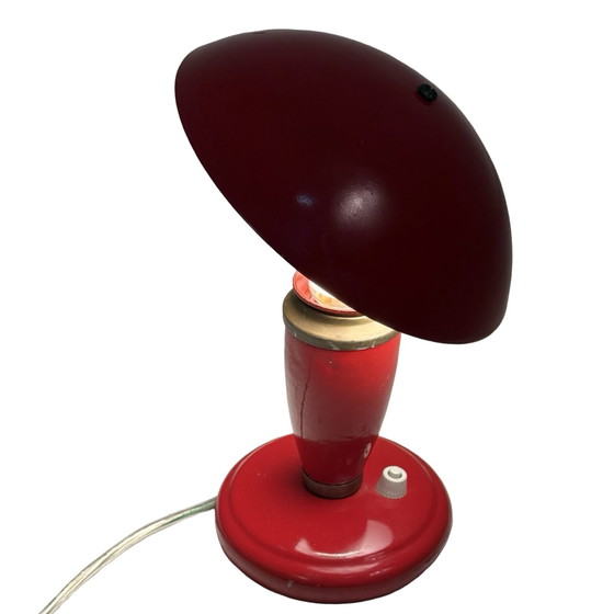 Image 1 of Diseño pop art/espacial - Lámpara de hongo con pantalla fija - Roja - década de 1960 - Unión Soviética