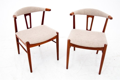 Zwei Stühle aus Teakholz, dänisches Design, 1960er Jahre