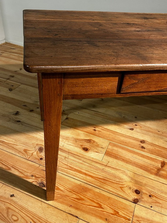 Image 1 of Antique oak country farmhouse table, 19th century