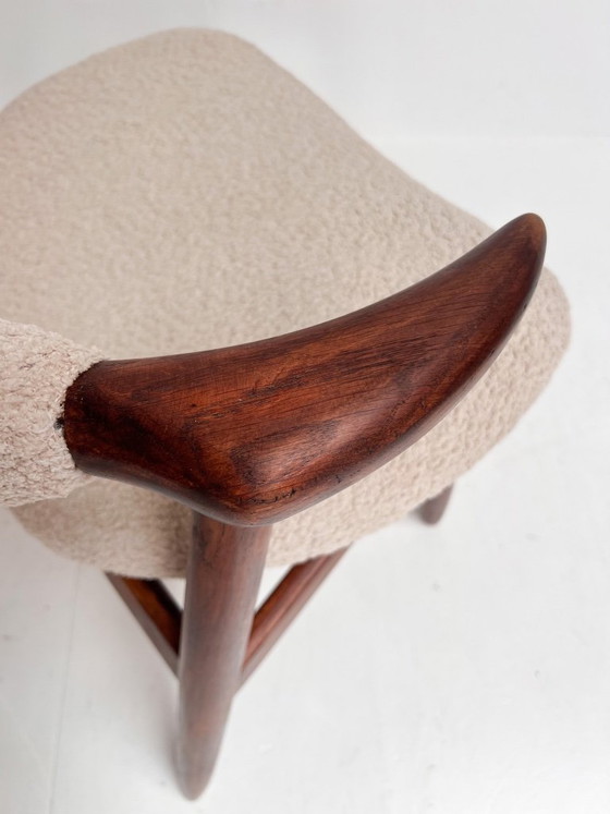 Image 1 of Newly upholstered cowhorn chair, 1970s