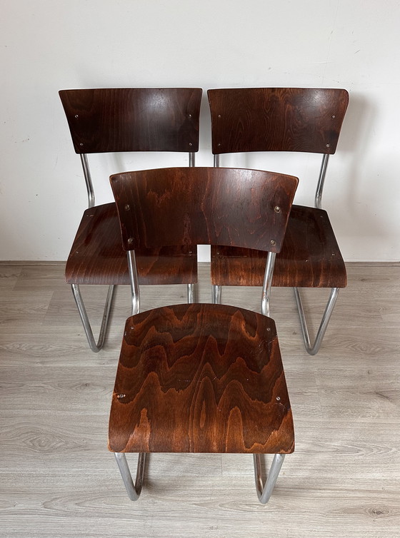 Image 1 of 4x Mart Stam Bauhaus-Stühle