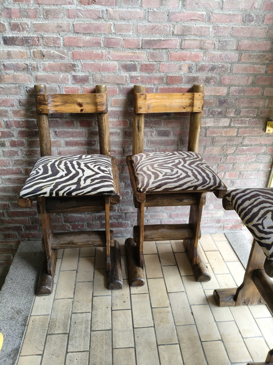 Image 1 of Mid-century modern vintage design brutalist bar stools