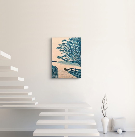 Image 1 of Tinte auf 400g Kraftpapier.  Format 70x50cm