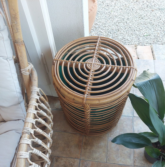 Image 1 of Sgabello contenitore in bambù Tito Agoli