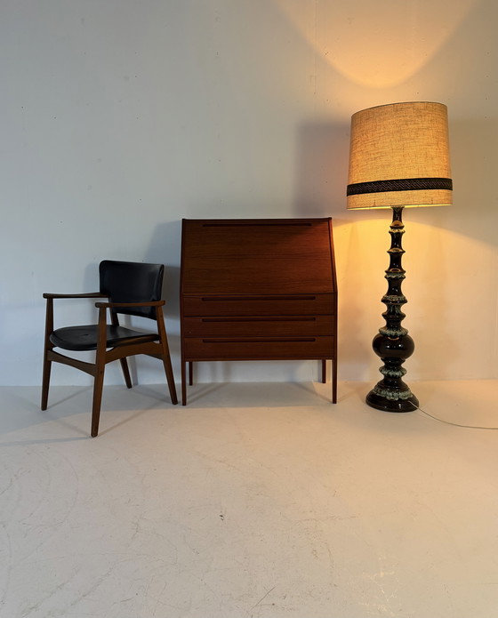 Image 1 of Lampadaire bulle vintage en céramique, Kaiser Leuchten '60