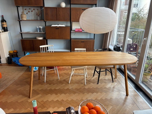 Table de salle à manger HAY Elipse en chêne massif 250 x 85