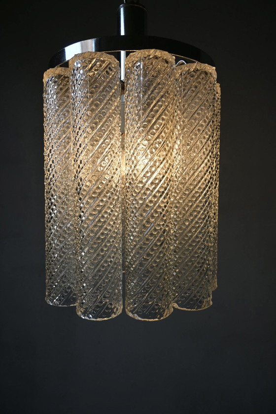Image 1 of Lampada a sospensione italiana in vetro di Murano degli anni '60.
