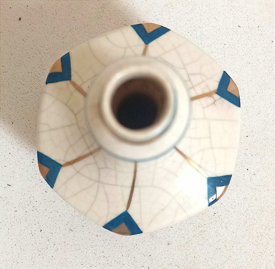 Image 1 of Soliflora in ceramica screpolata Art Déco Altezza 18 cm