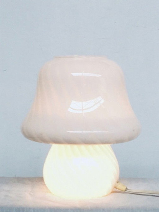 Lámpara de diseño de hongo de cristal