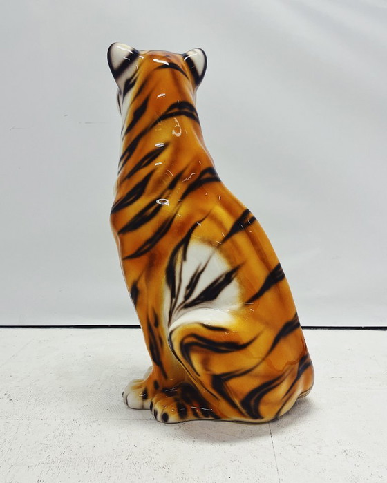 Image 1 of Ceramic Tiger Sculpture