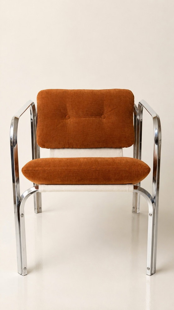 Image 1 of Set of 2 Italian lounge chairs 70S
