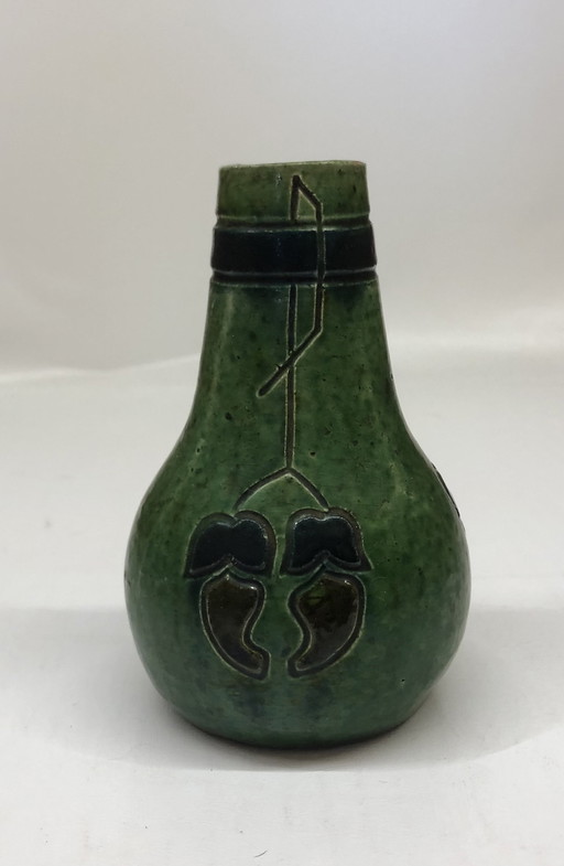 Vase Aus Flämischem Steinzeug Art Deco