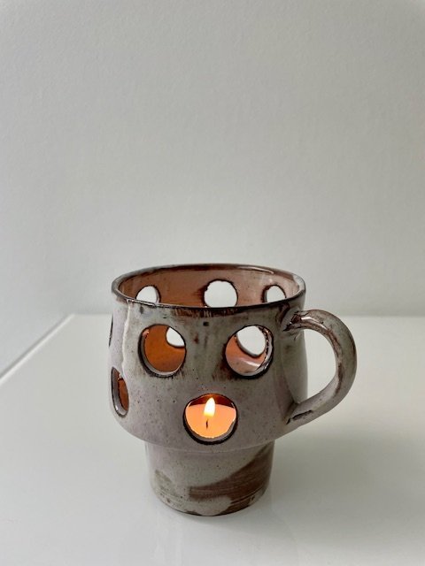 Image 1 of Vintage ceramic candle holder by Henk Potters - playful and sculptural design