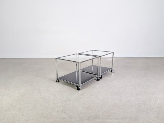 Image 1 of 2x Tavolino da caffè USM Haller Tavolino da caffè Fritz Haller Tavolino laterale