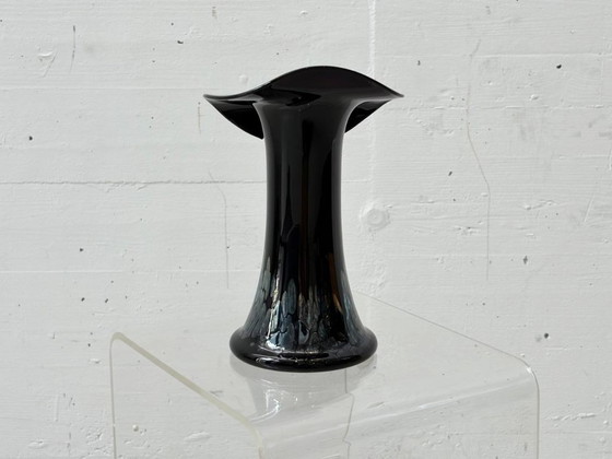 Image 1 of Iridescent EISCH studio glass vase, signed, 1970s