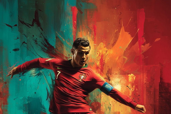 Image 1 of Alberto RICARDO - Cristiano Ronaldo 5 - Lienzo de artista