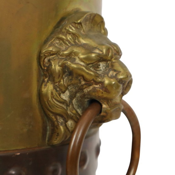 Unieke Obus Paraplubak XL Trench Art 1915 WO1 Leeuwenkoppen – Brass, Vintage (photo 12 of 25)