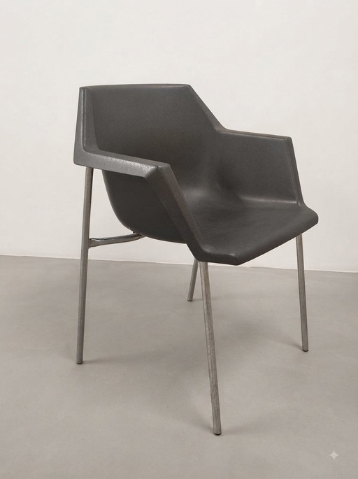 6 sillas de diseño modelo "Golf", diseño de J.P. Emonds - 1972 – Meurop, stoelen fauteuils, Metal, Plastic