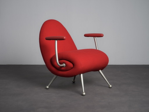 "Chiocciola" Lounge Chair de Roberto Semprini pour Arredaesse, Italie, 1994