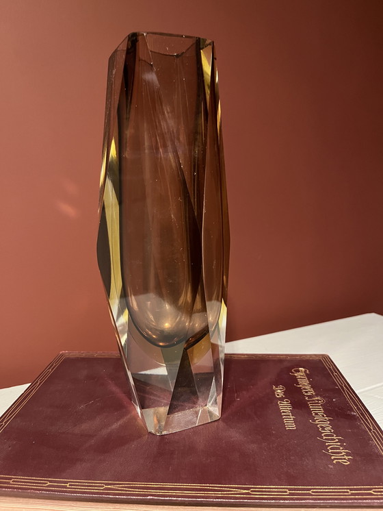 Image 1 of Flavio Polli Mandruzatto vase Sommerso technique midcentury