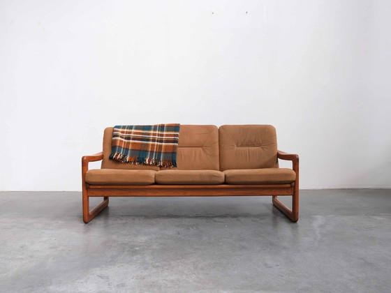 Divano Vintage in Teak Holstebro Danese Mid-Century – Divani 3 posti, Pelle, Legno (photo 2 of 7)