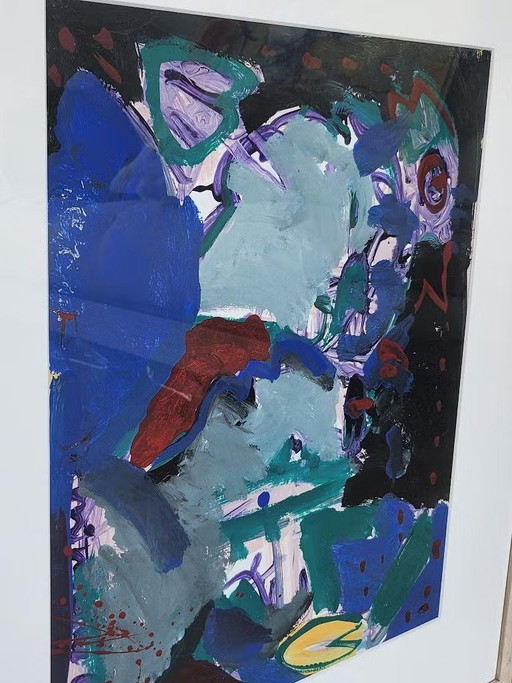 Pintura abstracta – Arte moderno – Marco hecho a mano