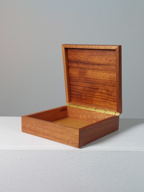 Image 1 of Handmade vintage wooden box with inlays