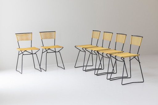 Set of 6 ‘Spaghetti’ dining chairs, France, 1960s.