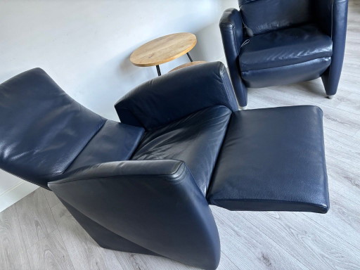 2x Jori Vinci Blue – fauteuils, Leather