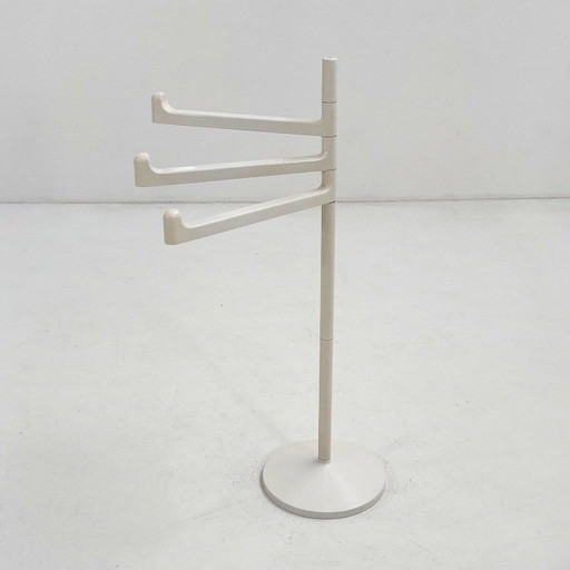 White Standing Towel Rack by Makio Hasuike for Gedy, 1970s