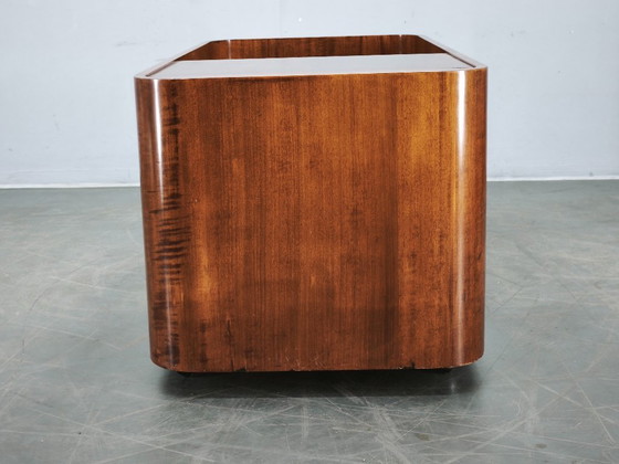Carrello bar modernista italiano in legno e vetro fumé degli anni '70 – Carrelli bar, Wood (photo 6 of 12)